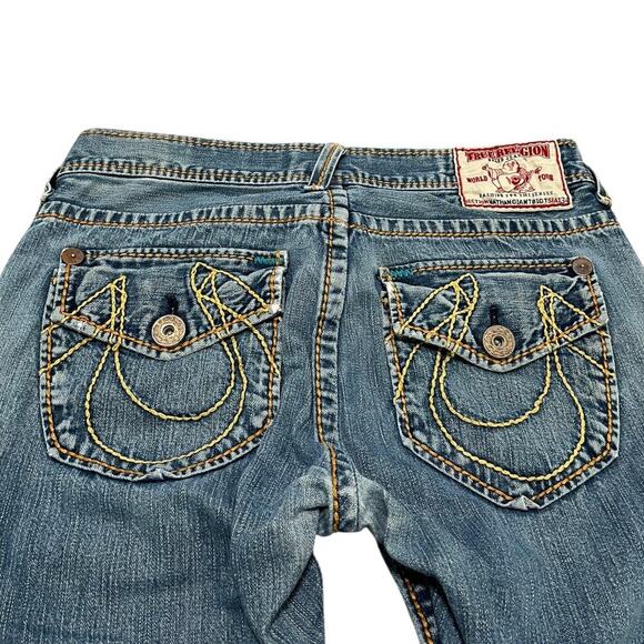 True Religion Nathan Big T Abstract Stitch Y2K Jeans - Picture 4 of 11